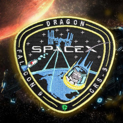 SpaceX CRS-3 Falcon 9 Dragon Spaceship NASA Mission Elon Muskスリーブパッチ