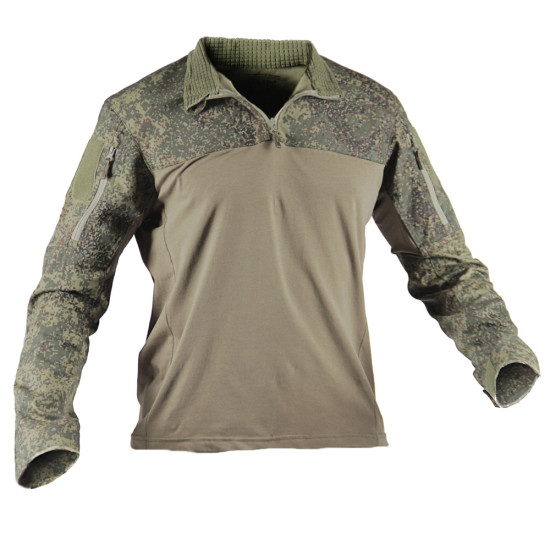 Tactical Giurz - M1 Shirt Training Sport T-Shirt Airsoft Digital Camo Sleeved Shirt