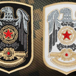 Gioco Airsoft Patch tattica per cucire con simbolo della giustizia dell'aquila tattica n. 1