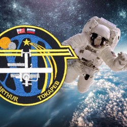 Expedition 12 ISS Space Mission Soyuz Costura bordada en la manga Space Patch