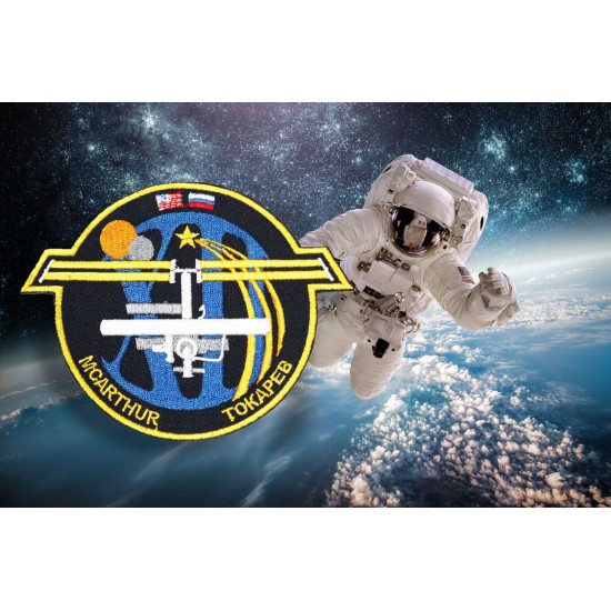 Expedition 12 ISS Space Mission Soyuz Patch cucita sulla manica ricamata