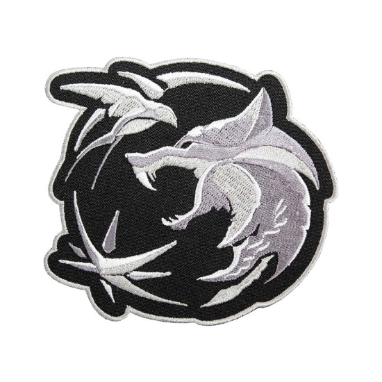 The Witcher Wolf Amulet Patch Serie de TV y emblema del juego bordado con hierro