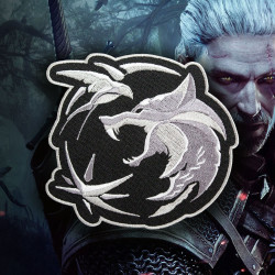 The Witcher Wolf Amulet Patch Série TV et emblème de jeu brodé Iron On