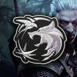 The Witcher Wolf Amulet Patch Serie TV e Emblema del gioco Ricamato Ferro su