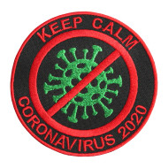 Calm Coronavirus 2020 Embroidery Sew-on / Iron onPatchを維持する