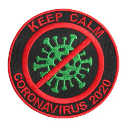Keep Calm Coronavirus 2020 Embroidery Sew-on / Iron on Patch