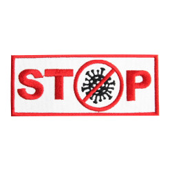 STOP Coronavirus 2020 Embroidery Sew-on / Iron on Patch