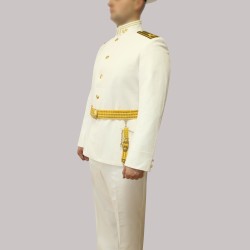 Uniforme de parade de type marine, officier de la flotte navale russe VMF, usure blanche