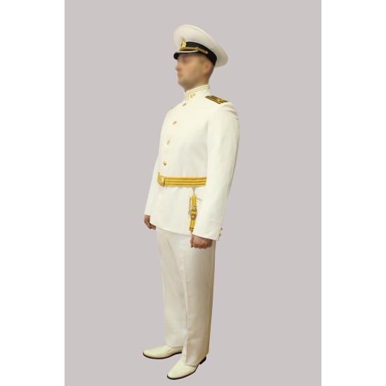 Nuovo tipo Navy Parade Uniform Russian VMF Naval Fleet Officer bianco usura