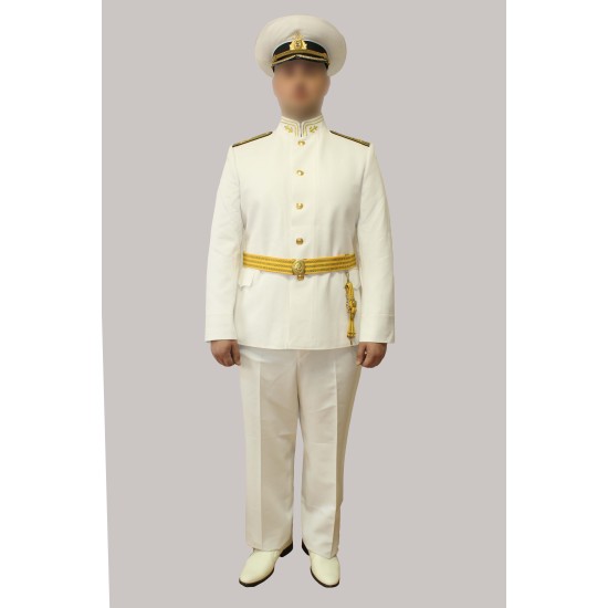 新しい海軍タイプのパレード制服ロシアVMF海軍艦隊将校の白い服
