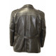 Genuine Soviet Officers leather overcoat USSR black coat