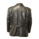 Genuine Soviet Officers leather overcoat USSR black coat Genuine Soviet Officers leather overcoat USSR black coat
