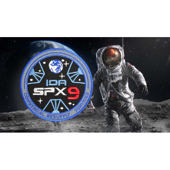 SpaceX IDA SPX-9 Raumschiff NASA Mission Elon Musk Ärmel Patch