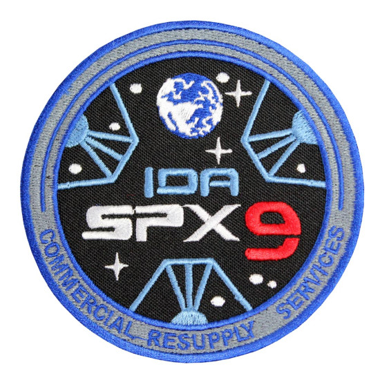 SpaceX IDA SPX-9 Spaceship NASA Mission Elon Musk sleeve patch