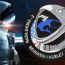 SpaceX Demo-2 Space Mission SpX Nasa IS Sleeve Patch Crew Dragon