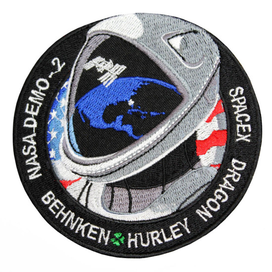 SpaceX Demo-2 Space Mission SpX Nasa IS Sleeve Patch Crew Dragon