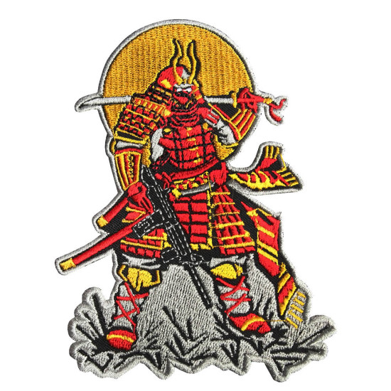 Samurai Japan Warrior in Armor Embroidery Sleeve patch #2