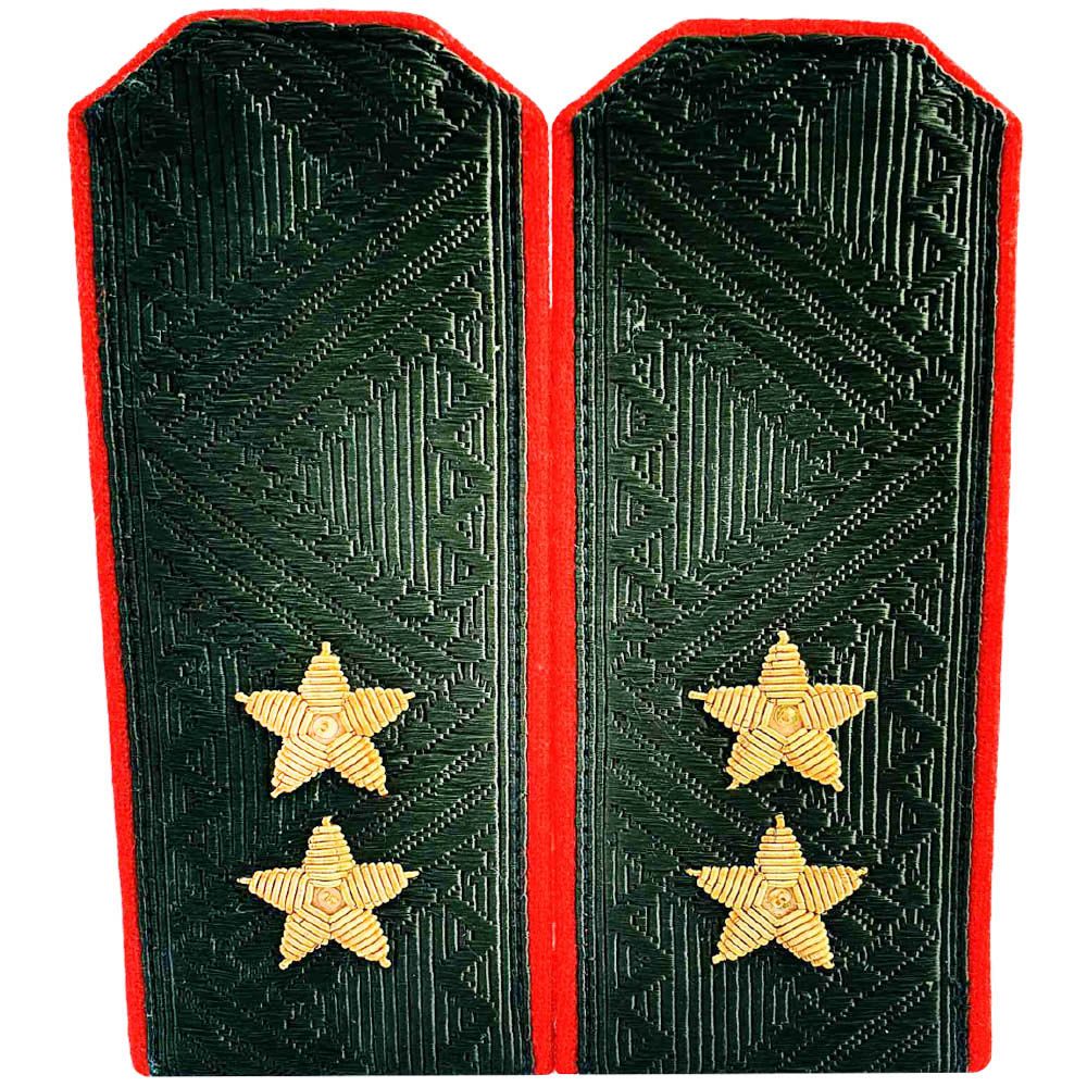 6 Rangsterne Stern Schulterklappen Schulterstück Sowjetunion UdSSR Armee