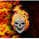 Patch de super-héros Ghostrider film broderie à la main à coudre