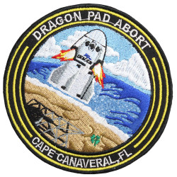 SpaceX Space Mission Dragon pad abort sew-on embroidered sleeve patch