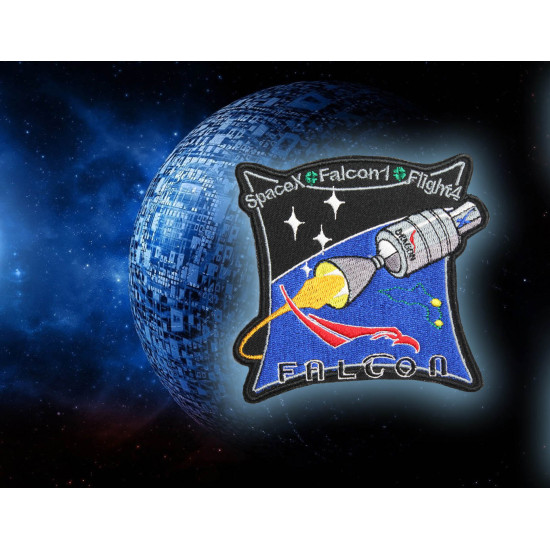 Space Mission Falcon 1 Space Flight 4 Embroidered Elon Musk Sleeve patch