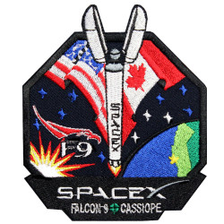 SpaceX Space Mission Falcon 9 Cassiope manga cosida parche de vuelo