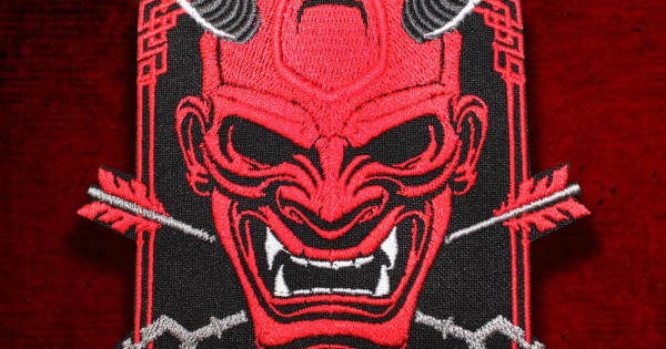 Devil Oni Demon's Embroidered Back Sleeve Patch