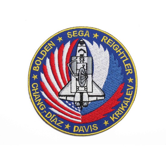 US STS-60 Misión espacial Parche de nave espacial bordado con manga cosida