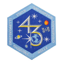 Expedition 43 ISS Space Mission Soyuz Patch cucita sulla manica ricamata