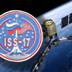 Space Expedition 17 ISS USA Bestickter Patch für aufgenähte Ärmel