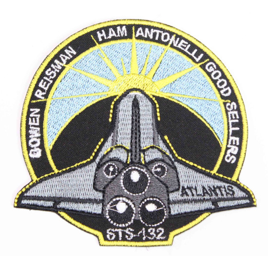 STS-132 NASAスペースシャトルUSA ISSプログラムULF4刺繍パッチ