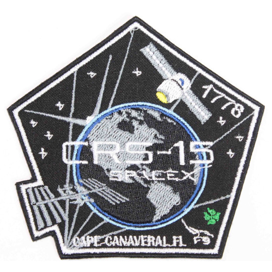 SpaceX CRS-15 Space SPX-15 Mission Elon Musk Falcon-9 Nasa sleeve patch