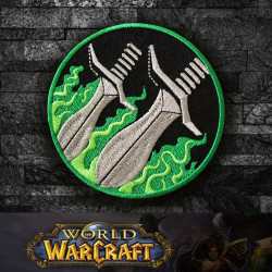 World of WarCraft Rogue Class Logo Stickerei Aufnähen / Aufbügeln 