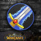 Écusson à coudre / thermocollant avec logo de classe guerrier de World of Warcraft