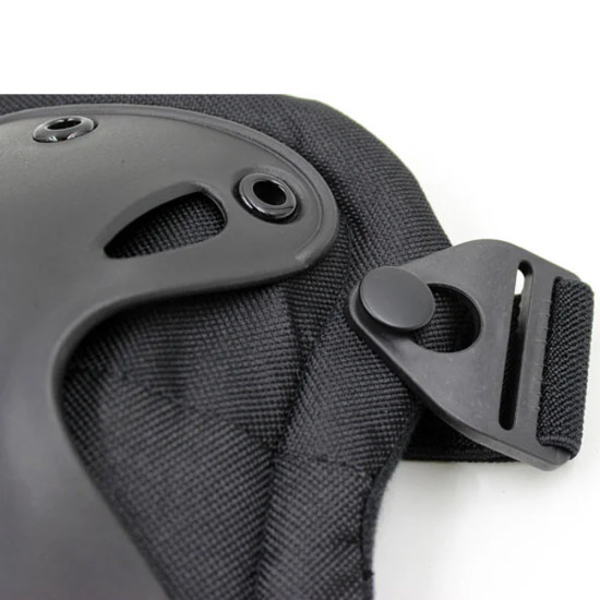 Tactical Black protection knee / elbow pads for Airsoft / Combat gear