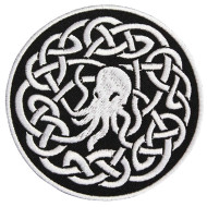 La llamada de Cthulhu Lovecraft Parche de velcro / hierro bordado de Halloween # 2