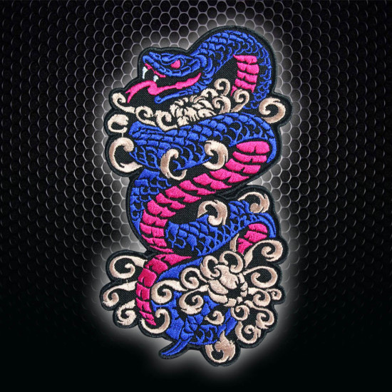 大蛇丸日本神話刺繡蛇丸アイロン/ベルクロパッチ 大蛇丸日本神話刺繡蛇丸アイロン/ベルクロパッチ