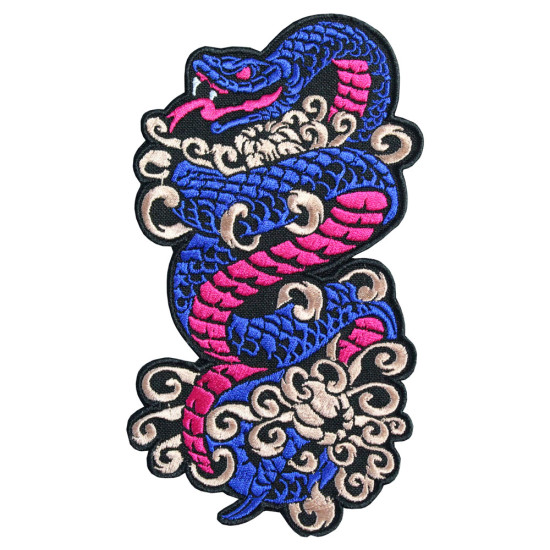 大蛇丸日本神話刺繡蛇丸アイロン/ベルクロパッチ 大蛇丸日本神話刺繡蛇丸アイロン/ベルクロパッチ