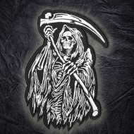 Der Tod Sensenmann Schädel Bestickt Halloween Patch