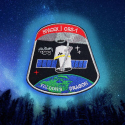 SpaceX CRS-1 Space Dragon Mission Elon Musk Falcon-9 Nasa sleeve patch