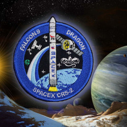 SpaceX CRS-2 Space Dragon Mission Falcon-9 parche manga Nasa