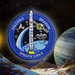 Patch manche SpaceX CRS-2 Space Dragon Mission Falcon-9 Nasa