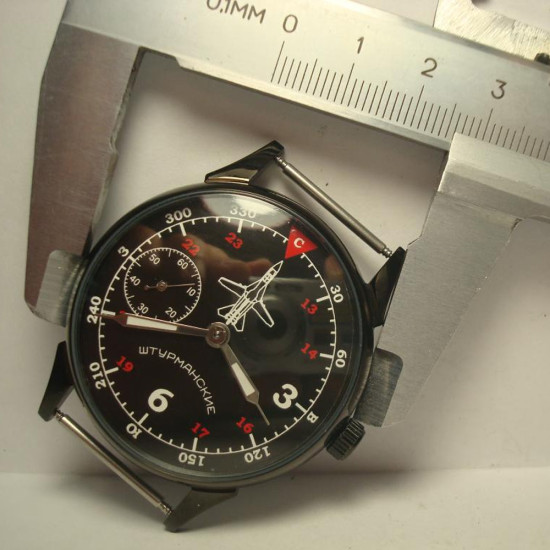 Orologio da polso vintage Molnija Navy Aviation 