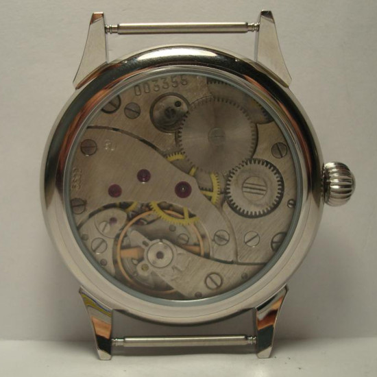 Montre-bracelet mécanique soviétique de la terre transparente de l'URSS 18 rubis