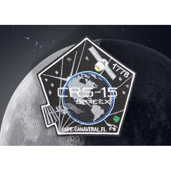 SpaceX CRS-15 Space SPX-15 Mission Elon Moschus Falcon-9 Nasa-Ärmelaufnäher