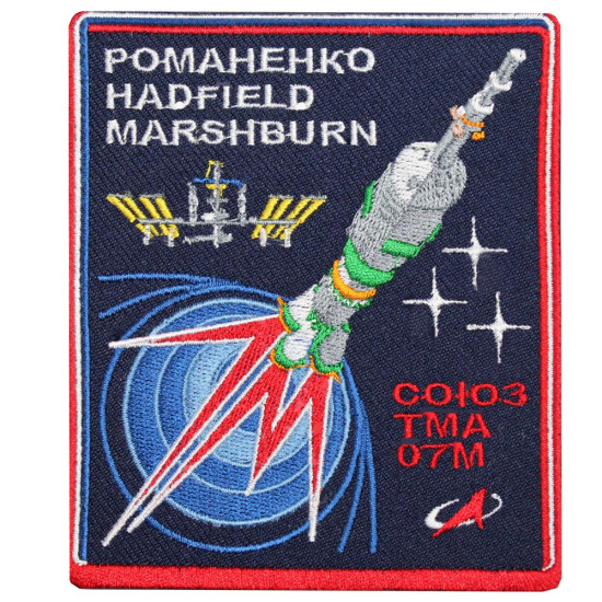 UdSSR Raumlicht Sojus TMA-07M Russisch gestickt ISS Sew-on Uniform Raum Patch