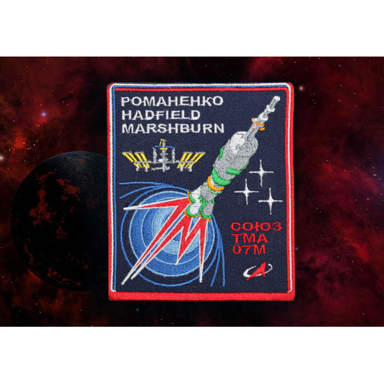 URSS Spacelight Soyouz TMA-07M Russe Brodé ISS Coudre Espace patch Uniforme