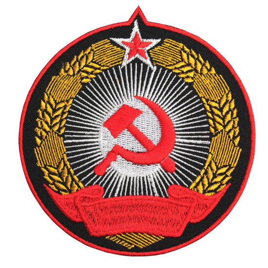 Patch soviétique à coudre avec marteau et faucille étoile rouge de l'URSS
