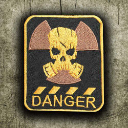 S.T.A.L.K.E.R. "DANGER" Gas Mask Embroidery Sew-On patch