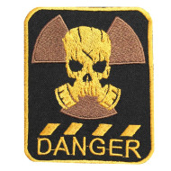 S.T.A.L.K.E.R. Écusson à coudre de broderie de masque à gaz "DANGER"